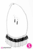 Paparazzi "I Got It From My Mama" Black Necklace & Earring Set Paparazzi Jewelry