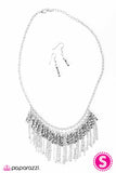 Paparazzi "I Got It From My Mama" Silver Necklace & Earring Set Paparazzi Jewelry