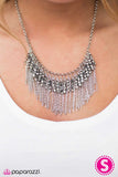 Paparazzi "I Got It From My Mama" Silver Necklace & Earring Set Paparazzi Jewelry