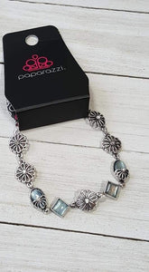 Paparazzi "I'll Be Bouquet" FASHION FIX EXCLUSIVE Blue Bead Silver Bracelet Paparazzi Jewelry