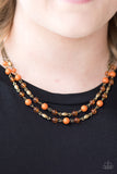 Paparazzi "Ill Always BEAD There" Orange Necklace & Earring Set Paparazzi Jewelry