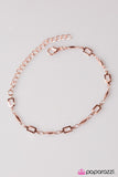 Paparazzi "Ill Be SQUARE - Rose Gold" bracelet Paparazzi Jewelry