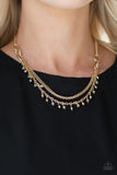 Paparazzi "Financially Fabulous" Gold Necklace & Earring Set Paparazzi Jewelry