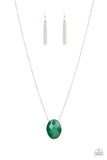 Paparazzi VINTAGE VAULT "Intensely Illuminated" Green Necklace & Earring Set Paparazzi Jewelry