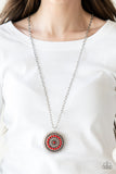 Paparazzi VINTAGE VAULT "Lost SOL" Red Necklace & Earring Set Paparazzi Jewelry