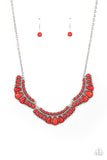 Paparazzi "Naturally Native" Red Necklace & Earring Set Paparazzi Jewelry