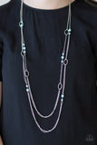 Paparazzi VINTAGE VAULT "The New Girl In Town" Blue Necklace & Earring Set Paparazzi Jewelry