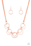 Paparazzi "Asymmetrical Adornment" Copper Necklace & Earring Set Paparazzi Jewelry