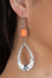 Paparazzi "Badlands Baby" Orange Earrings Paparazzi Jewelry