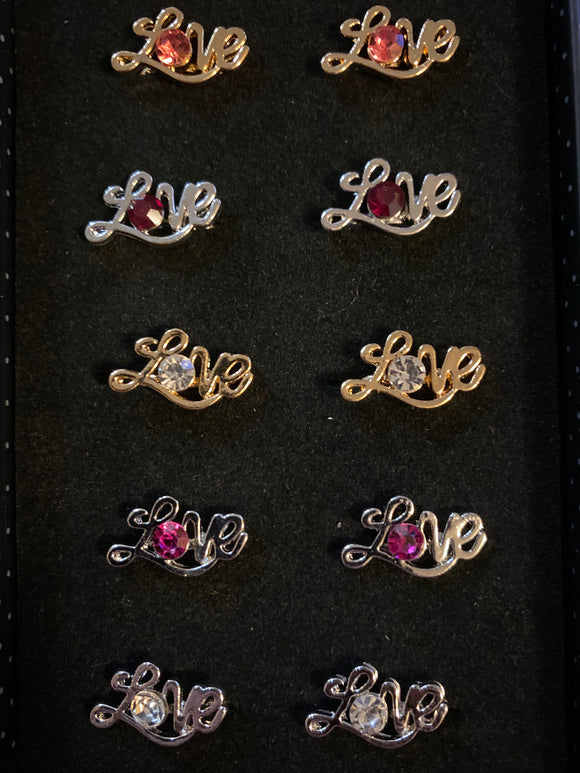 Paparazzi Starlet Shimmer Cursive Love Rhinestones Ring Lot#13 Paparazzi Jewelry