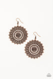 Paparazzi "Globetrotting Guru" Copper Earrings Paparazzi Jewelry