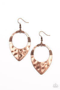 Paparazzi "Instinctively Industrial" Copper Earrings Paparazzi Jewelry