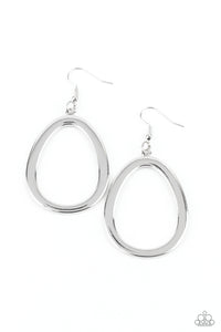 Paparazzi "Casual Curves" Silver Earrings Paparazzi Jewelry