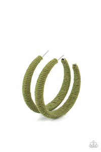 Paparazzi "TWINE and Dine" Green Earrings Paparazzi Jewelry