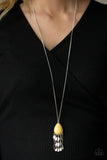 Paparazzi "Musically Mojave" Yellow Necklace & Earring Set Paparazzi Jewelry