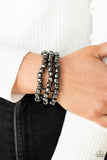 Paparazzi "Magnetically Maven" Black Fashion Fix Exclusive Bracelet Paparazzi Jewelry