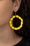 Paparazzi "Living The WOOD Life" Yellow Earrings Paparazzi Jewelry