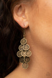 Paparazzi "Blushing Blooms" Brass Earrings Paparazzi Jewelry