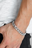 Paparazzi "Leader Board" Silver Mens Urban Bracelet Unisex Paparazzi Jewelry