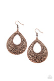 Paparazzi "Flirtatiously Flourishing" Copper Earrings Paparazzi Jewelry