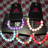 Girls Multi Three Disco Ball Bead Starlet Shimmer Bracelets Set of 5 Paparazzi Jewelry