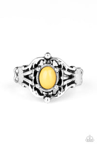 Paparazzi "Posh Pop" Yellow Ring Paparazzi Jewelry