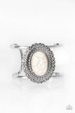 Paparazzi "Extra EMPRESS-ive" White Bracelet Paparazzi Jewelry