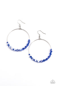 Paparazzi "Glimmering Go-Getter" Blue Oil Spill Earrings Paparazzi Jewelry