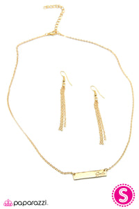 Paparazzi "Keep Smiling” Gold Necklace & Earring Set Paparazzi Jewelry