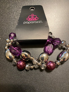 Paparazzi "Downtown Dazzle" Purple Bracelet Paparazzi Jewelry