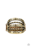 Paparazzi "Textile Bliss" Brass Ring Paparazzi Jewelry