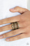 Paparazzi "Textile Bliss" Brass Ring Paparazzi Jewelry