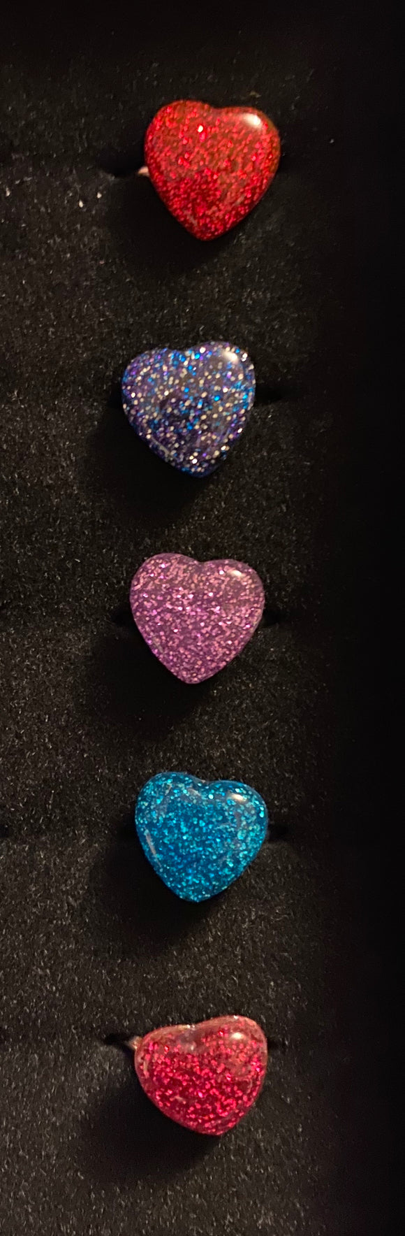 Girls Starlet Shimmer Sparkle Multi Heart Valentine Ring Set of 5 Paparazzi Jewelry