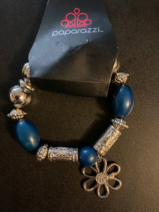 Paparazzi "I Stand Collected" Blue Bracelet Paparazzi Jewelry