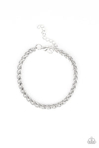 Paparazzi "Knocked It Out Of The Park" Silver Urban Mens Bracelet Paparazzi Jewelry