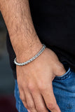 Paparazzi "Knocked It Out Of The Park" Silver Urban Mens Bracelet Paparazzi Jewelry