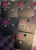 Girl's Starlet Shimmer Set of 5 Gem Stud Multicolor Silver Post Earrings Paparazzi Jewelry