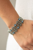 Paparazzi "Majestic Gardens" Blue Bracelet Paparazzi Jewelry