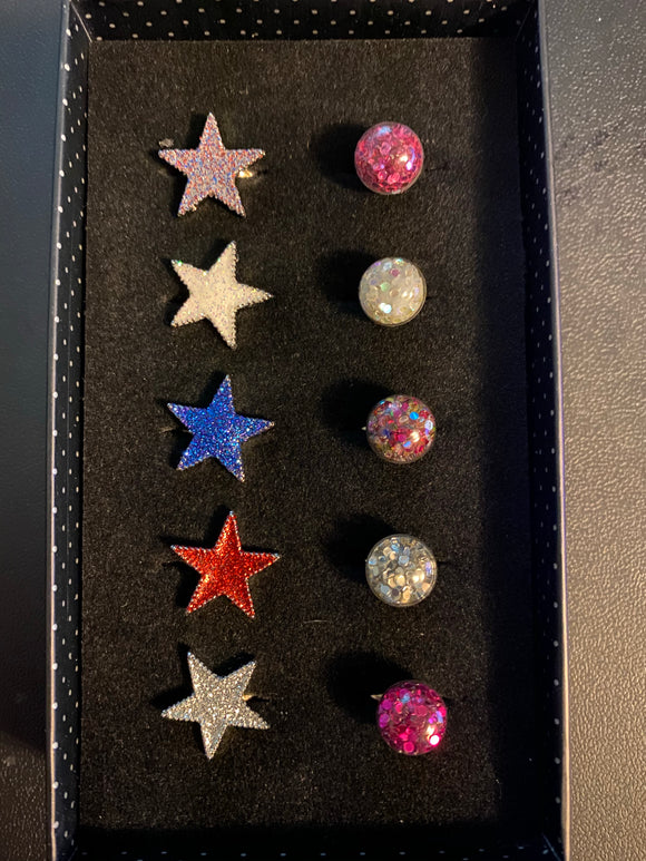 Paparazzi Starlet Shimmer Multi Glitter Star Rings Lot#71 Paparazzi Jewelry
