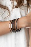 Paparazzi "Top Of The Heap" Black Bracelet Paparazzi Jewelry