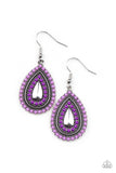 Paparazzi "Beaded Bonanza" Purple Earrings Paparazzi Jewelry