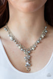 Paparazzi "Vintage Heartthrob" Silver Necklace & Earring Set Paparazzi Jewelry