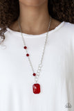 Paparazzi "Never a Dull Moment" Red Necklace & Earring Set Paparazzi Jewelry