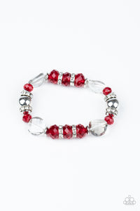 Paparazzi VINTAGE VAULT "Treat Yourself" Red Bracelet Paparazzi Jewelry