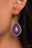 Paparazzi "Beaded Bonanza" Purple Earrings Paparazzi Jewelry