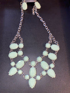 Paparazzi "Goddess Glow" Green Necklace & Earring Set Paparazzi Jewelry