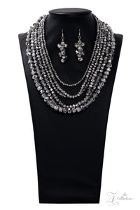 Paparazzi "Knockout" Silver Necklace & Earring Set Zi Collection Paparazzi Jewelry