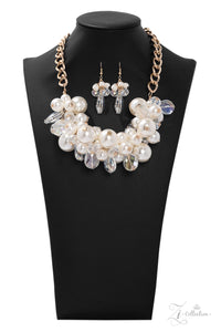 Paparazzi VINTAGE VAULT "Captivate" Gold 2019 Zi Collection Necklace & Earring Set Paparazzi Jewelry