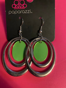 Paparazzi "Poolside" Green Earrings Paparazzi Jewelry