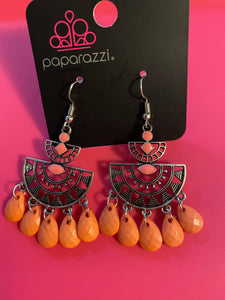 Paparazzi "Florida Flirt" Orange Earrings Paparazzi Jewelry